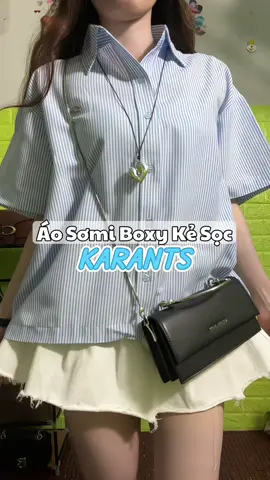 Áo sơmi kẻ phom boxy @KARANTS  #aosomi #fyp #thoitrang #bichthao2808 #KARANTS 