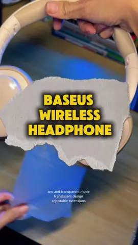 Premium look, powerful design 🎧 can last up to 100hours of usage #noisecancelling #wirelessheadphones #baseush1i #hiResaudio #baseusheadphones 