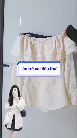 áo trễ vai phối bèo tiểu thư #thoitrang #aotrevai #xuhuong #ao #thoitrang 