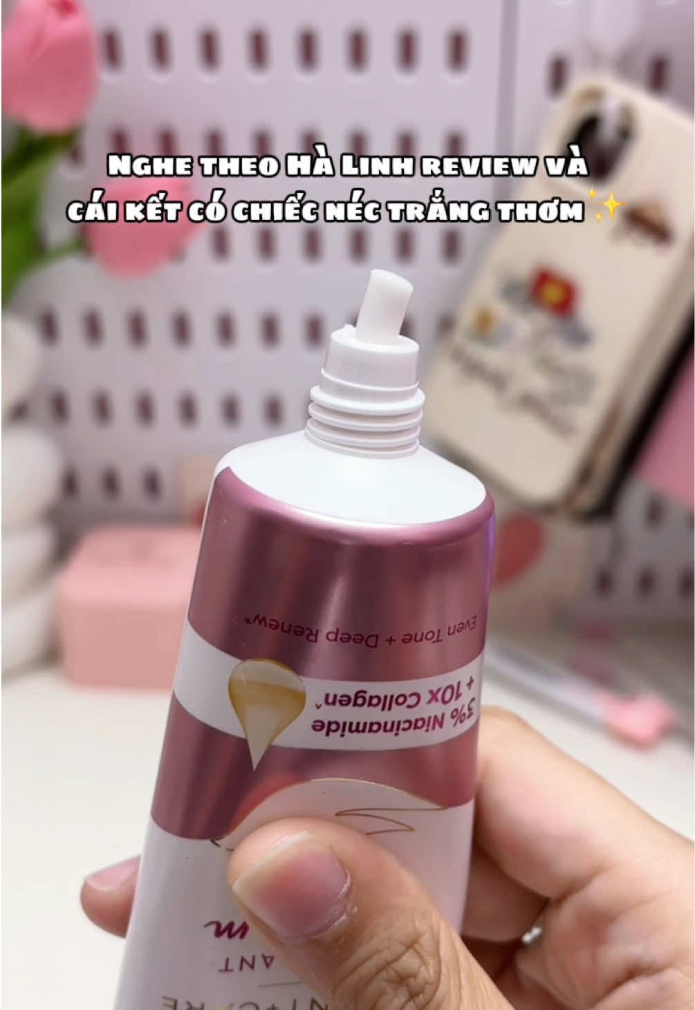 Con gái là néc phải trắng thơm nha🤭#dovenganmui #serumduongtrang #doveserum #duongda #review 