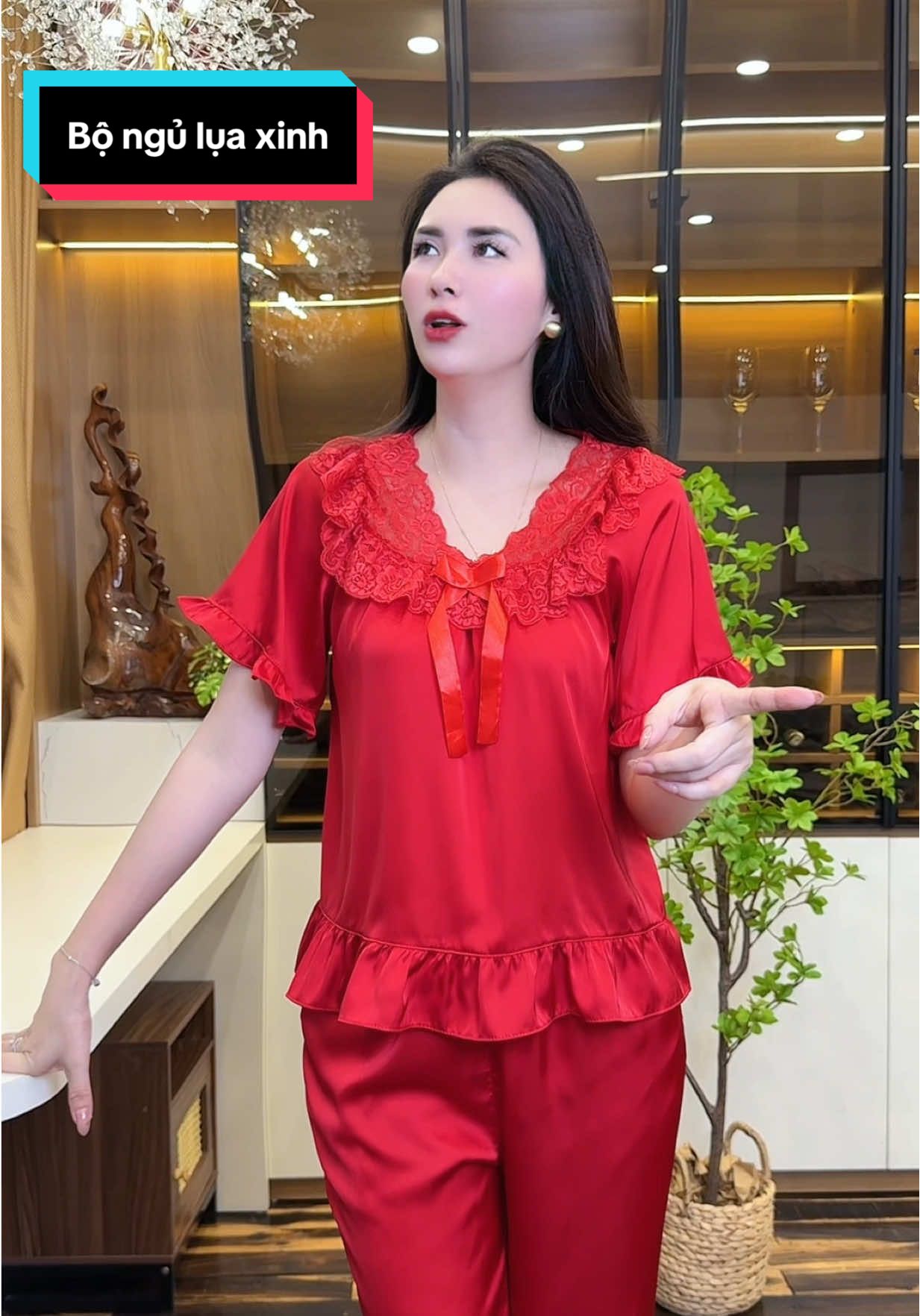 Set đồ ngủ lụa cao cấp #thudongxudaily #review #dobomacnha #lualatin #setbo 