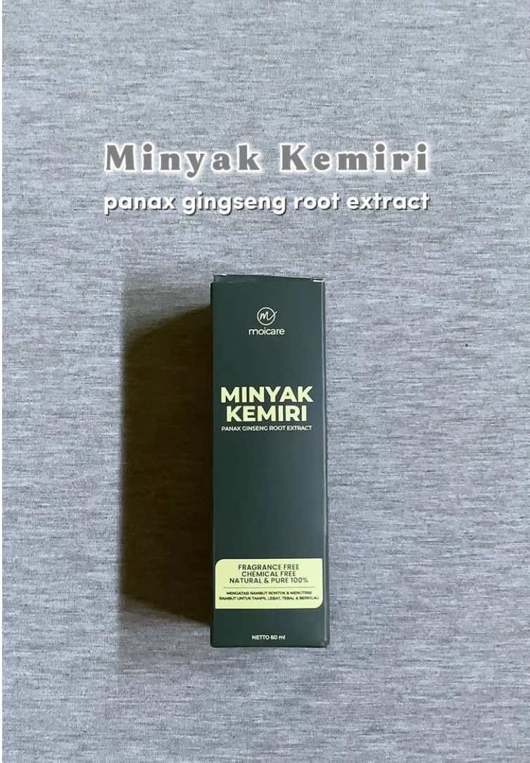 buat atasi masalah rambut ini rekomen bgtt💯🫶🏻 #moicare #minyakkemiri #kemiri #minyakrambut #gingseng 