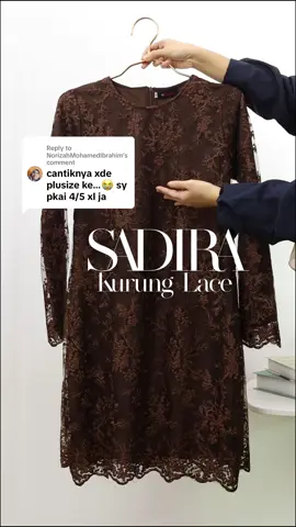 Replying to @NorizahMohamedIbrahim Saiz S - 3XL sis  #newdesign #byreefa #kurunglacesadira 