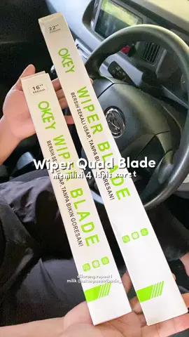 wiper quad blade yang mempunyai 4 lapisan karet, jadi hasilnya tuh bener-bener bersih tanpa ada goresan✨ #wipermobil #wiper4karet 