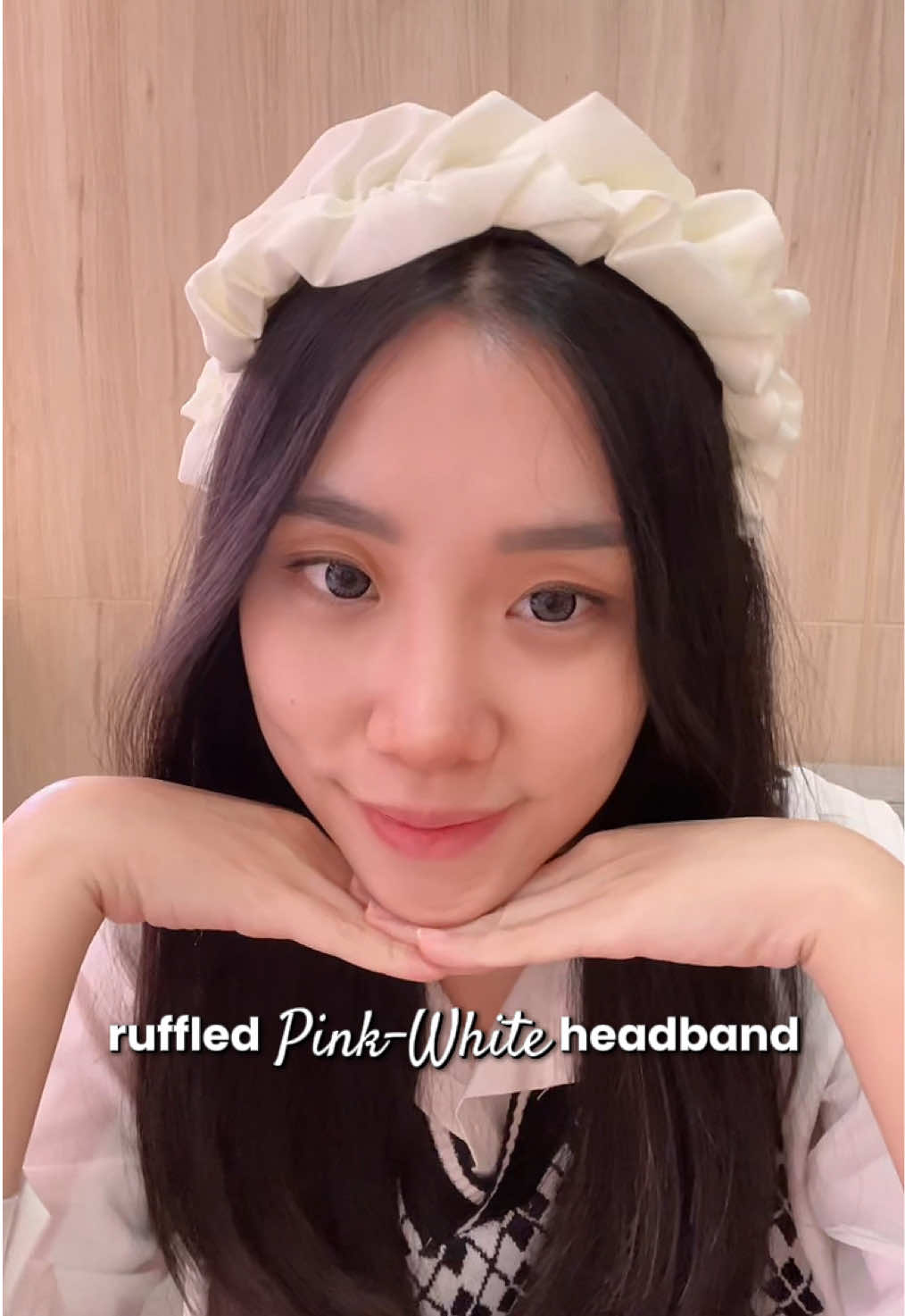 Pink and White Pleated Headband for every mood ༉‧₊˚.
