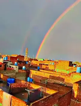 Nature is always so attractive and so beautiful.The flood of charming clouds then beautiful rain drops after that a fresh look and to make the scenes even more attractive the Almighty throws Rainbows on the dark grey beautiful clouds🩶🩶🩶💜💙🩵💚💛🧡❤🩷 ........... #Love #viral #rain #rainbow #nfak  @Mano❤ @Eishah👀 @HiraMani @ʳᵉᵈ 𝘸𝘪𝘯𝘦🍷❣️🥂 @Maya ✨ Panzera @Anjum Khokhar 