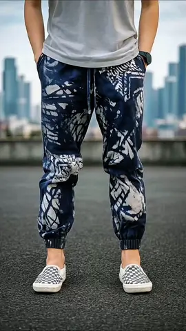 CELANA JOGER BATIK ABSTRAK KEKINIAN/CELANA PANJANG JOGGER MOTIF BATIK ASTRAK TREND 2025 #celanachinos #celanabatik #celanajogger 