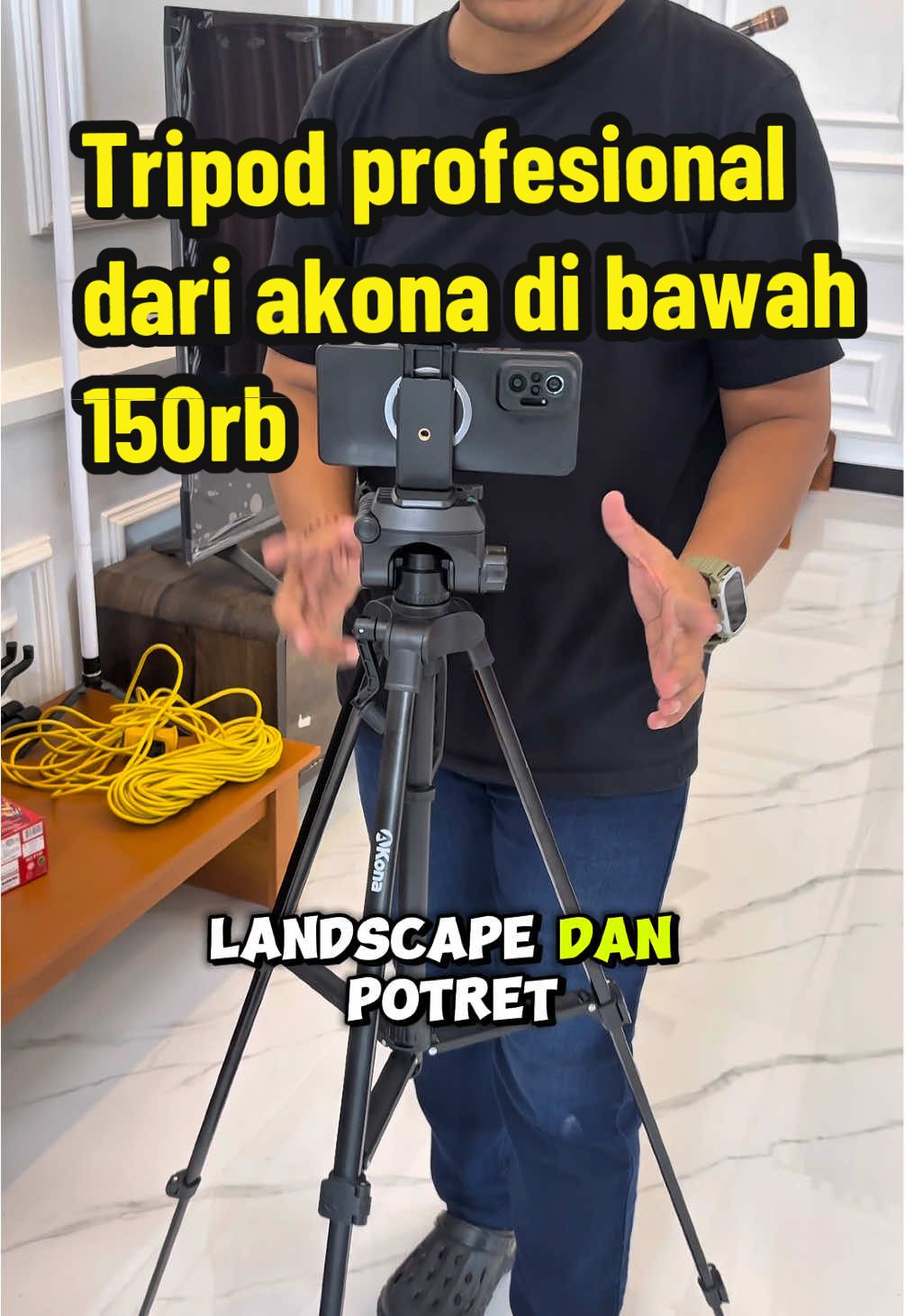 Membalas @Michael Ludji Tripod profesional dari akona di bawah 150rb #tripod #tripodmurah #trippod #tripodstand #tripodprofesional     