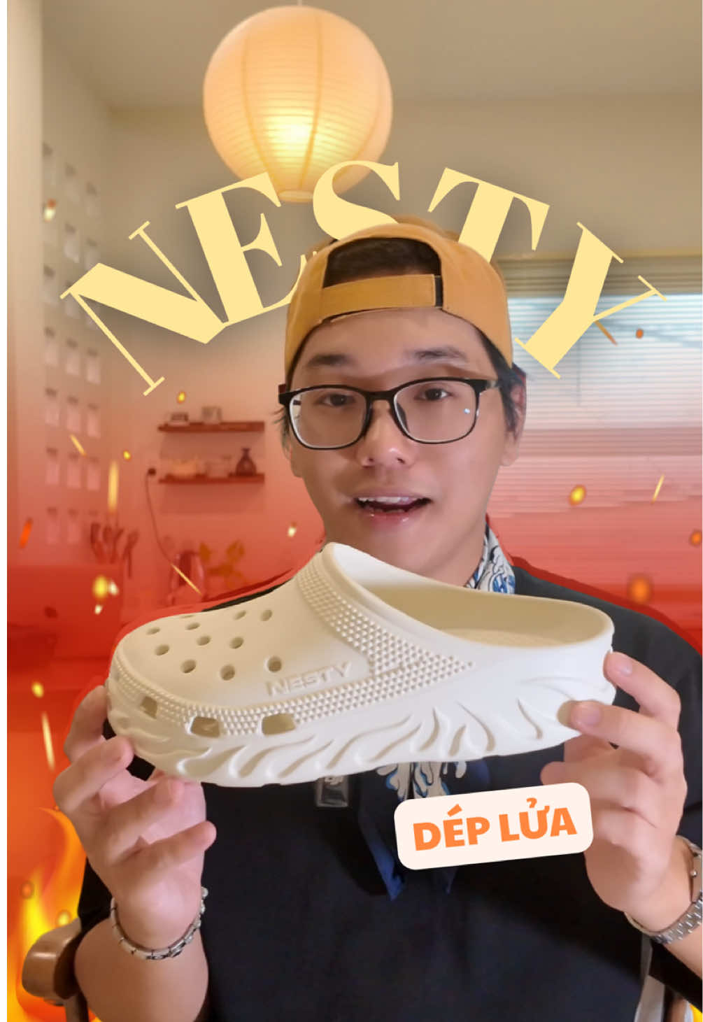 Dép nesty hoạ tiết ngọn lửa #nesty #depsuc #xuhuong 