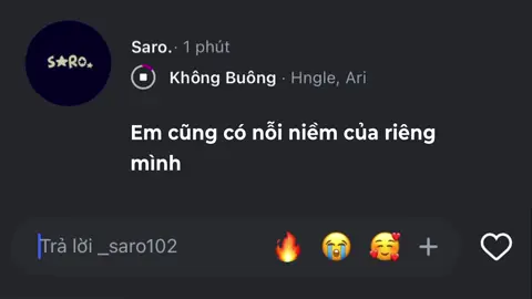 Em cũng có nỗi niềm của riêng mình #_saro102 #lyrics #nhachaymoingay #xuhuong 