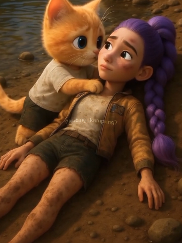 kucing oyen tolongin rumi 😽 #kucing #lucu #ai #kpop #huntrix 