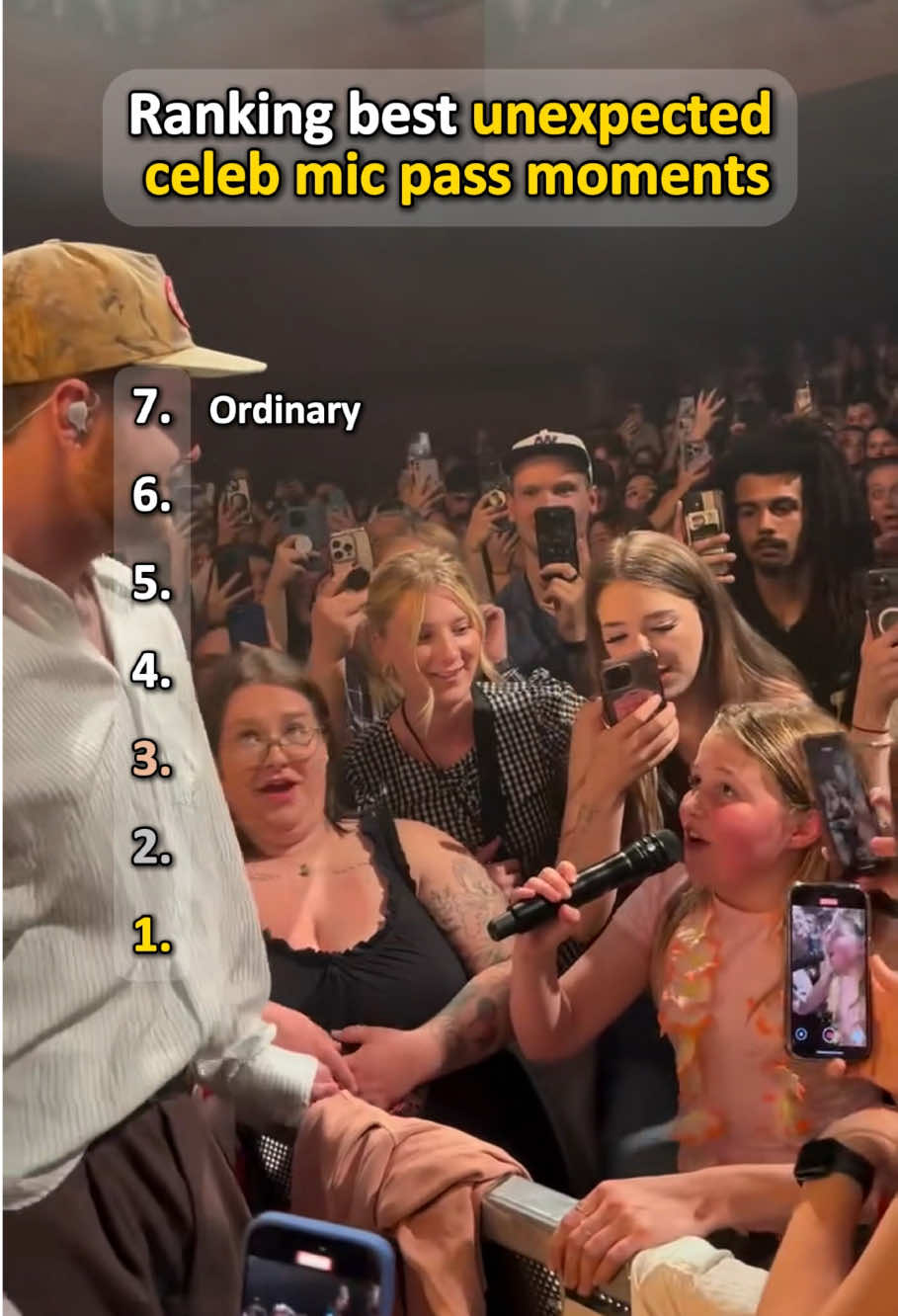 Ranking best unexpected celeb mic pass moments #unexpectedmoments #music #singing #voice #celebs 