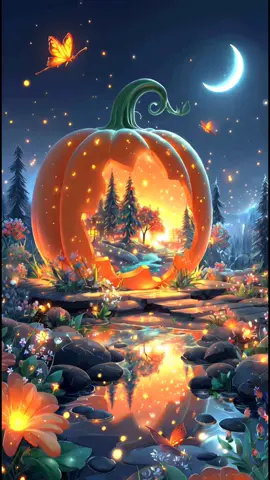 Mundos secretos en la calabaza #dormirzen  #mundomagico  #relajacion  #pumpkinfantasy  #nocheserenas 