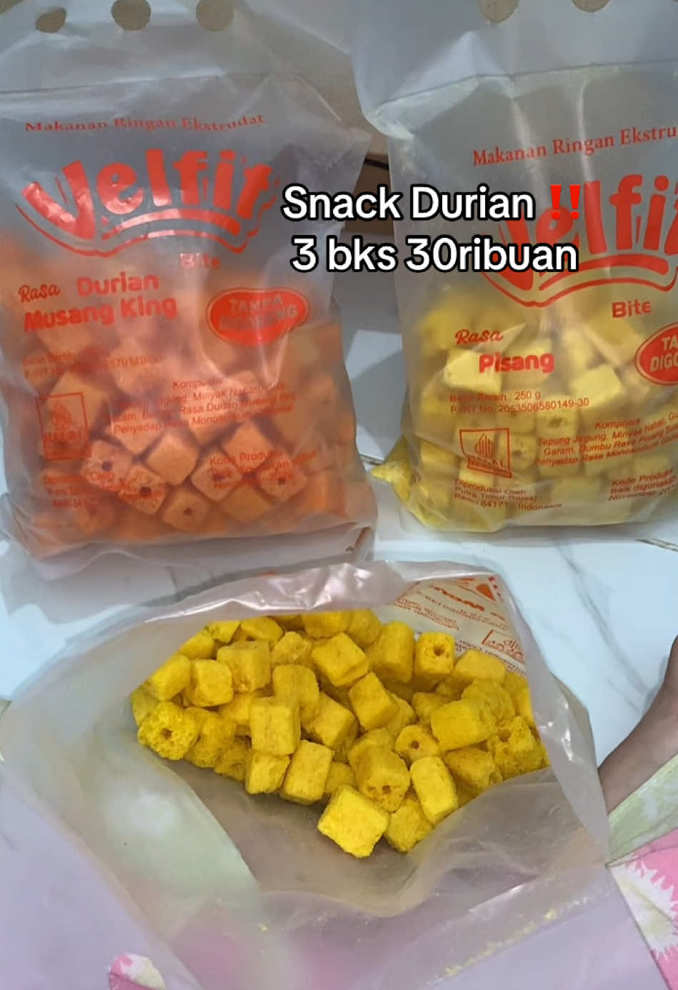 Murah enak, gk bisa berhenti ngemil 🤤 #snackdurian #snackvelfit #velfitsnack #cemilanmanis #cemilanasin 