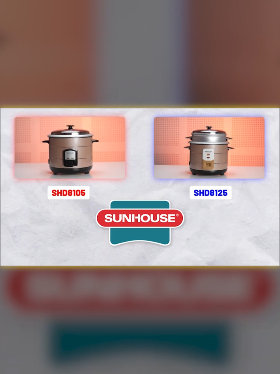 Nồi cơm Sunhouse SHD8105 - 1.2L và SHD8125 - 1.8L Cơm chín đều, thơm ngon bất ngờ 🍚🔥 Mâm nhiệt lớn – cơm chín đều, dẻo ngon 👉 Thiết kế tiện lợi, bền đẹp, dễ vệ sinh #sunhousechinhhang #sunhousebmt #noicomdiensunhouse #shd8105  #shd8125