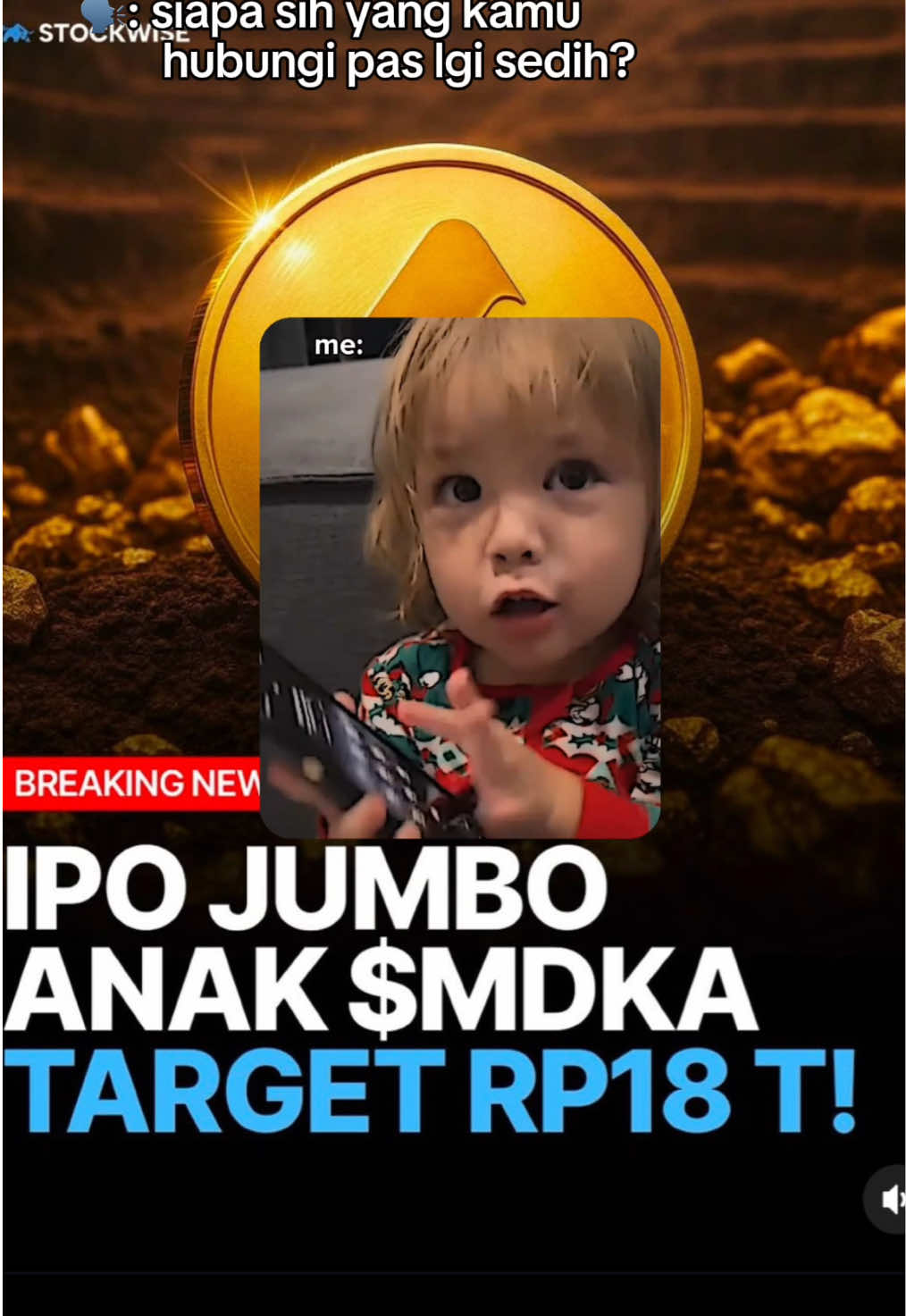 Anak Perusahaan MDKA reami IPO dengan kode saham EMAS. Penawaran umum bisa dilakukan tgl 8-10 September 2025 dengan harga 1800 sd 3020 #saham #sahampemula #stockbit #ipo #mdka 