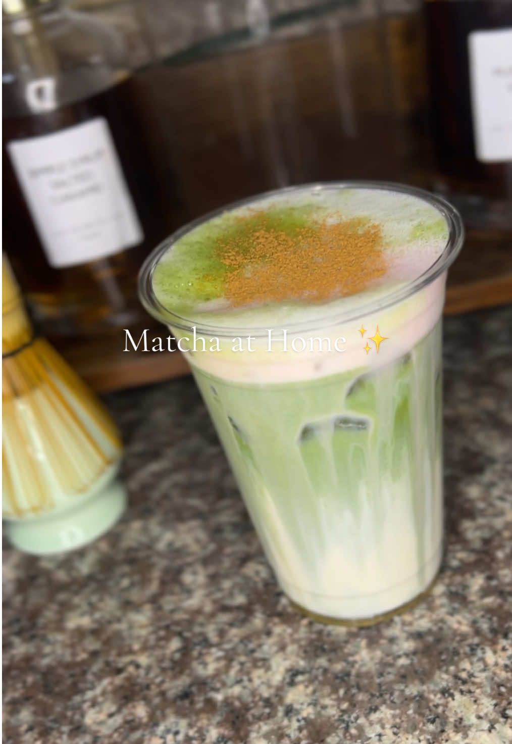 matcha at home ✨💕 #matcha #matchalatte 
