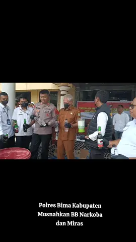 polres Bima Kabupaten Musnahkan BB Narkoba dan Miras beserta Tramadol 