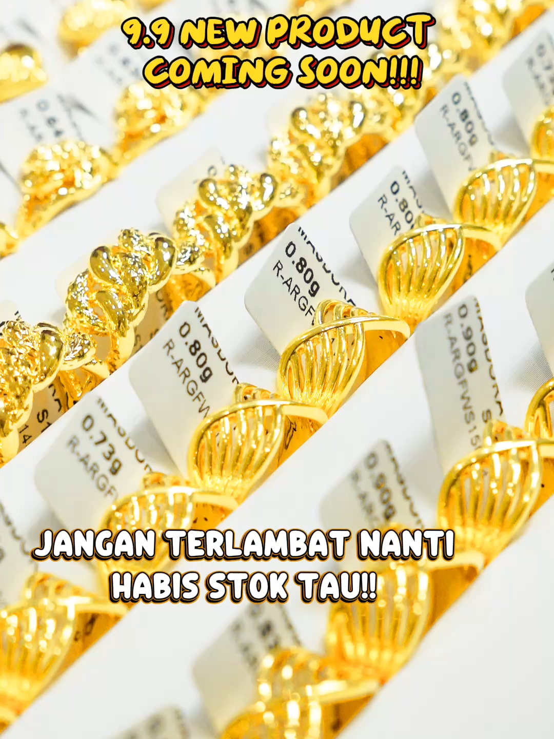 Jangan terlepas lagi!!! 9.9 kami akan pelbagai produk.baru akan masuk!! Stay Tuned Korang!! #masdoramalaysia #emasmurah #emas916 #emas #cincin916 #goldrings #masdora #gold #cincinhg #goldshop #9.9 #tiktokpaylater #newproduct #new