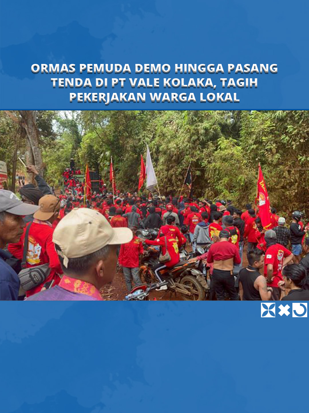 Ormas Pemuda Demo hingga Pasang Tenda di PT Vale Kolaka Sulawesi Tenggara, Tagih Pekerja Lokal Organisasi masyarakat atau ormas pemuda di Kabupaten Kolaka Provinsi Sulawesi Tenggara unjuk rasa di area perusahaan tambang nikel, PT Vale blok Pomalaa. Demonstrasi tepatnya di Desa Huko-Huko, Kecamatan Pomalaa, pada Senin (8/9/2025) pagi. Proyek Indonesia Growth Project (IGP) PT Vale Indonesia Tbk di Kolaka itu mulai dibangun sejak 2023 dengan peresmian groundbreaking pada November 2022, sebagai pengembangan baru untuk menambang dan mengolah nikel. #organisasimasyarakat #ormas #ptvale #kolaka #tribunnewssultra #sulawesitenggara Program: tribun Update Video Editor: Wa Ode Ria Ika Hasana Sumber: Adrian Adnan Sholeh Uploader: