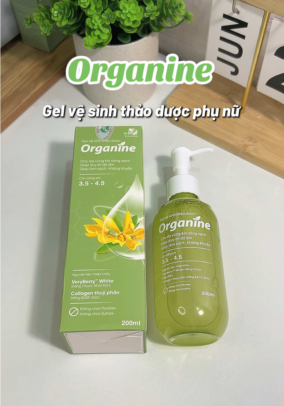 Gel vệ sinh phụ nữ thảo dược 3in1 giúp cô bé thơm mát cả ngày 🌷#xuhuong #ddvs #phunu #organine #tradimedpharma 
