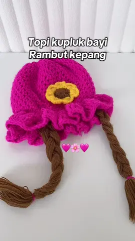 Kupluk rambut kepang lucuuu bgttt #kuplukrajut #kuplukkepangbaby #kuplukbayi #kuplukrajut #babygirl 