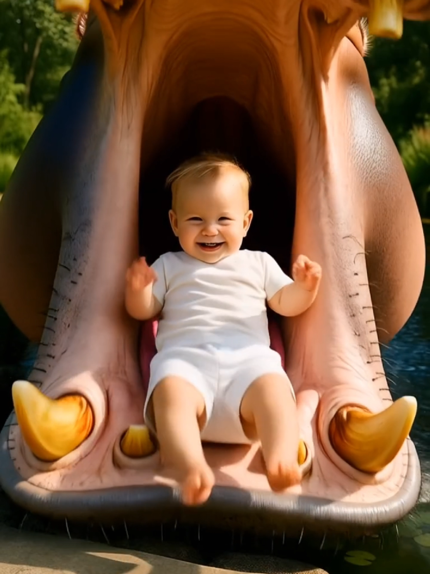 Hippo Vs Baby  #ai #tik_tok #fyp #cat #viral 