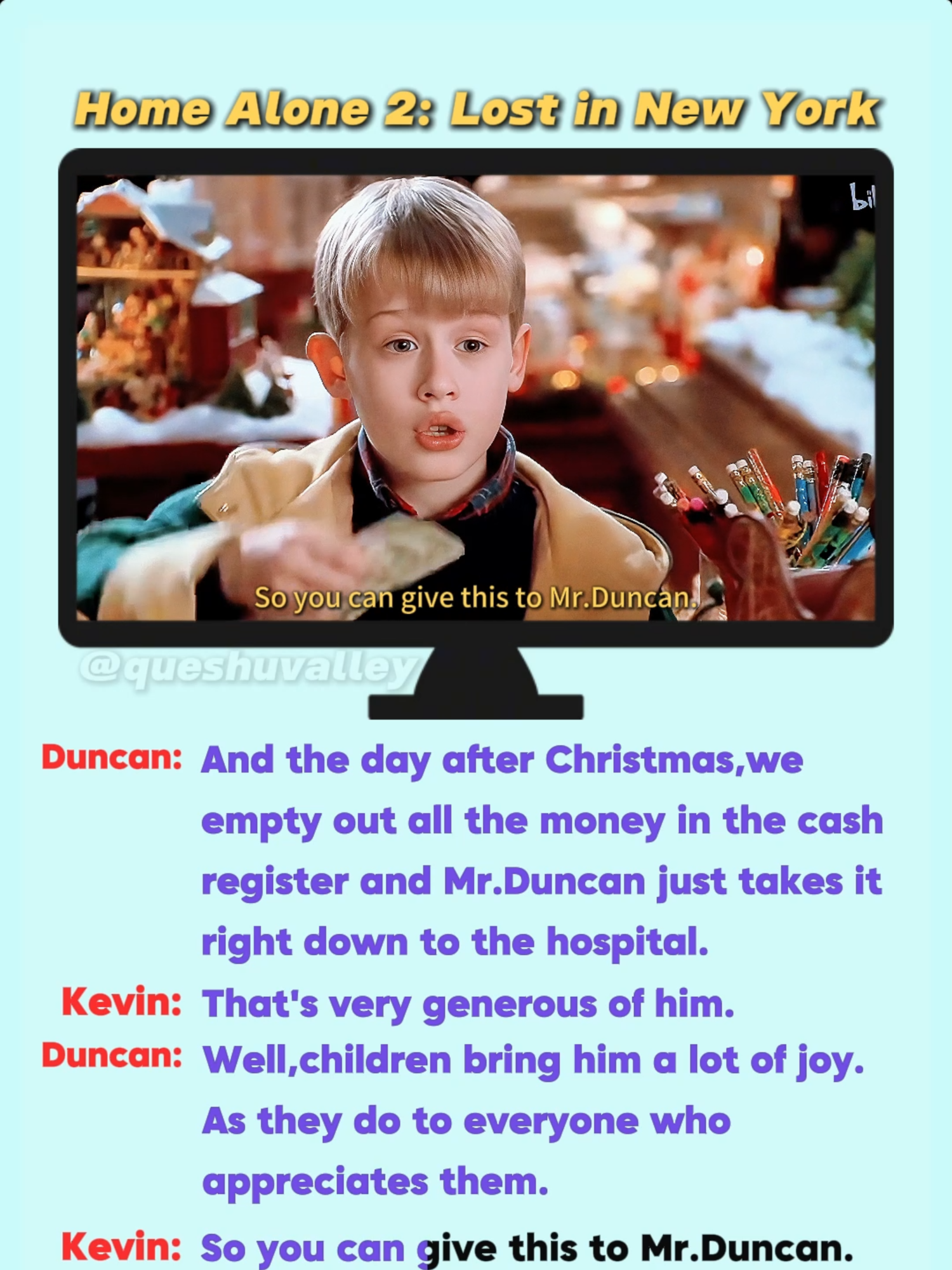 Learn American Accent with Home Alone 2 Classic Scenes | 1-Minute Daily Movie English. #HomeAlone2#EnglishListening#AmericanPronunciation#ShadowingPractice#90sKids#LearnWithMovies#FYP#LearnWithMovies