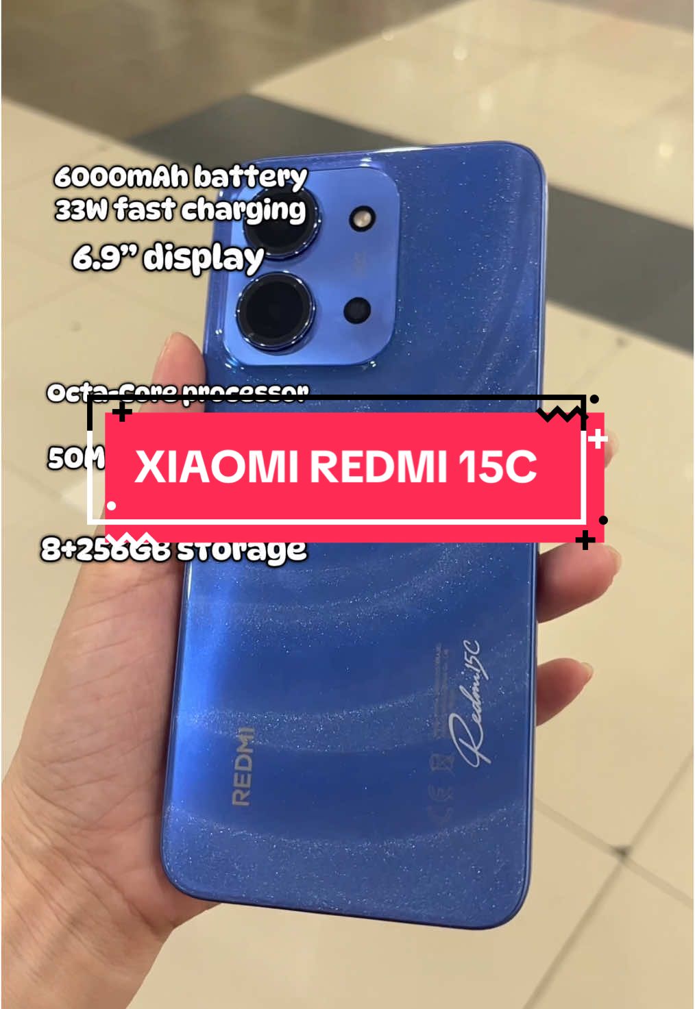 New! Redmi 15C from Xiaomi! A budget friendly smartphone with amazing specs! ✨ Sutiable for daily use. Visit us directly to apply. Kindly tap the yellow bag for COD transactions. 😉 #fyp #Smartphone #Latest #Xiaomi #GiftIdeas #Sale #FreeShipping 