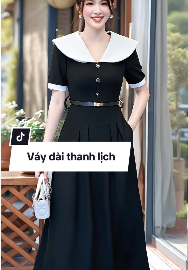 Váy thiết kế dáng A tùng xoè phù hợp đi làm, đi tiệc và đi chơi (tặng kèm thắt lưng) #vaydaixinh #vaysangchanh #vaynudep #vaythanhlich #xuhuong 
