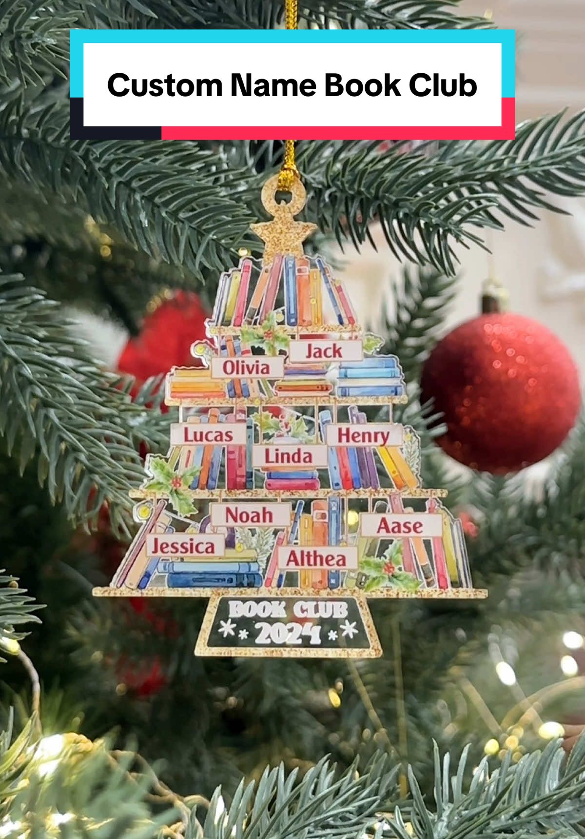 For the bookworm whose TBR pile is taller than the Christmas tree! 📚🎄 #macorner #ornament #booklovers #christmasgifts #holidayreads