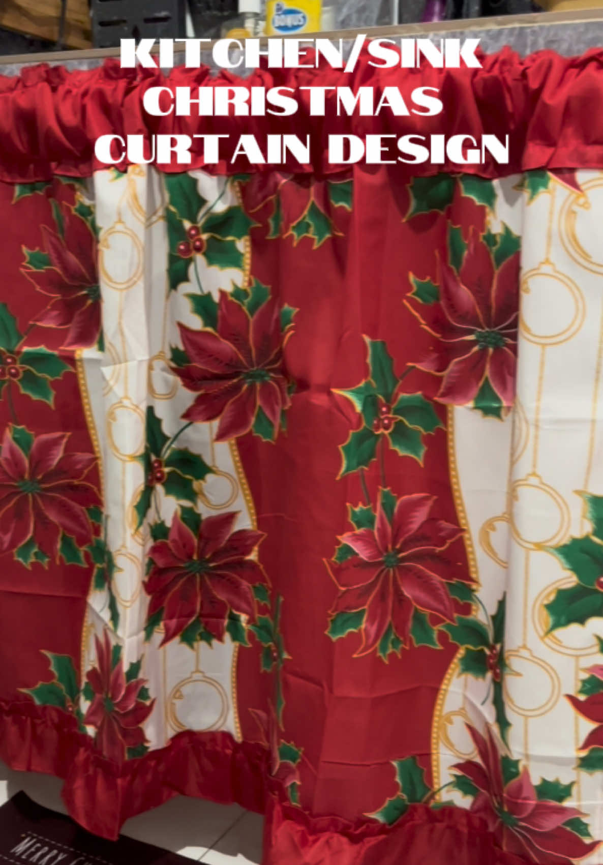 Pasko na talaga 🎄🎅 wala kaming christmas tree pero yung kitchen curtain namin pang pasko na #kitchencurtain #christmascurtain #sinkcurtain #kitchensinkcurtain #curtain 