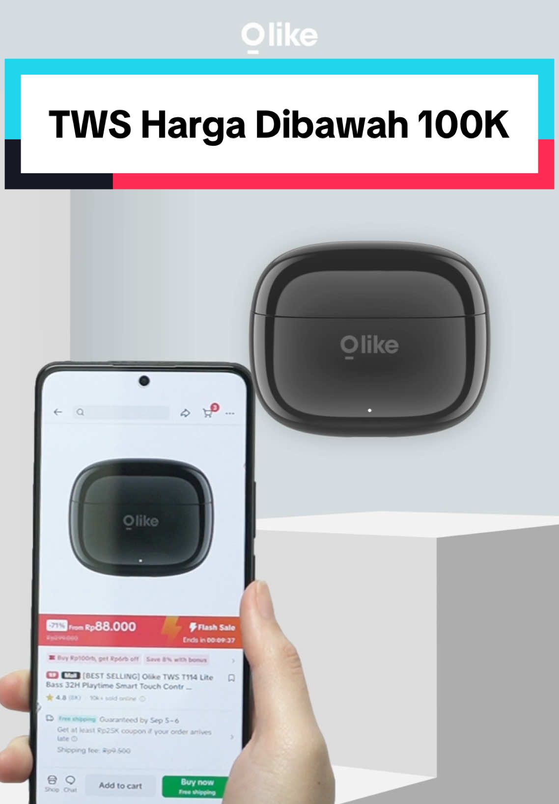Yang mau beli TWS berkualitas tapi harga pelajar langsung cek keranjang kuningnya 🥰 #OlikeIndonesia #accessories #OlikeSmartAccessories #tws #twsbluetooth #twsmurah #twsgaming #audio #bass 