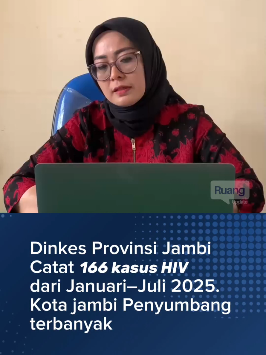 Dinas Kesehatan Provinsi Jambi mencatat 100 kasus baru HIV Januari–Juli 2025  Angka ini menurun dibandingkan periode yang sama pada 2024 yang mencapai 300 kasus. Najatul menegaskan obat HIV di Jambi dapat diperoleh secara gratis di rumah sakit maupun puskesmas. #hiv #jambi #jambipride #fyppppppppppppppppppppppp #jambitiktok 