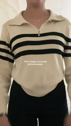 ganda ng kulay beige💗😫#knittedlongsleeve #knittedsweaters #beigetop #OOTD 