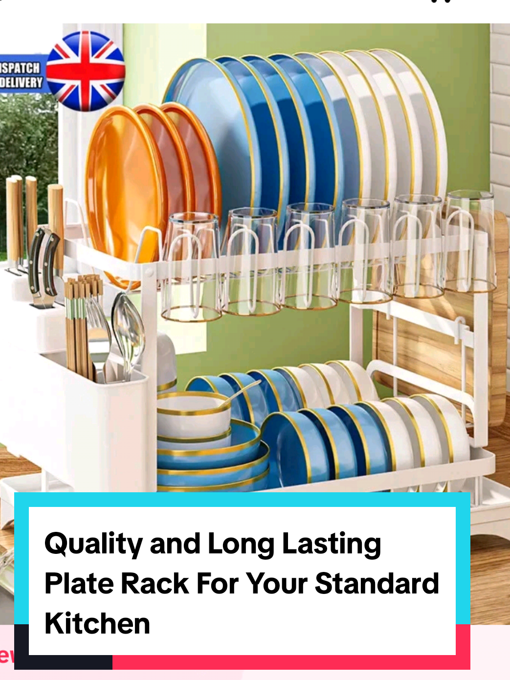Upgrade Your Kitchen with This Premium Double-Layer Plate Rack! ✨ Say goodbye to messy countertops and hello to a neat, organized kitchen! This 2-Tier Plate Rack is designed to hold all your kitchen essentials in one stylish and durable stand. ✅ Unique Features: 🥂 Double-Layer Design – Holds more plates, bowls, cups, and utensils without taking up extra space. 🍽️ Smart Compartments – Includes a knife holder, cutlery organizer, and glass rack. 💧 Automatic Drainage System – Water flows directly into your sink, keeping your counter dry and clean. 💎 Premium Quality – Made with strong, rust-resistant material for long-lasting use. 🏡 Modern & Stylish Look – Adds a touch of elegance to your kitchen while staying practical. This isn’t just a plate rack – it’s a kitchen game-changer! Keep your dishes sparkling clean, well-arranged, and always within reach.  Click the link in this video to order directly from TikTok Shop today and enjoy the New Customer Deal before it runs out! 🚀 #tiktokshop #KitchenHacks #kitchengadgets #platerack #productpromotion #productreview 