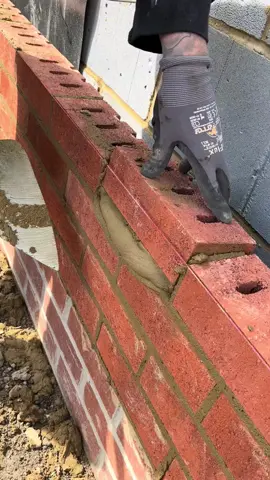 Brick by brick, building strong foundations 🧱💪  #MasonryWork #ConstructionLife #SkilledHands
