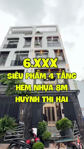 6.xxx Siêu phẩm 4 tầng Full Nội thất Hẻm nhựa 8m Huỳnh Thị Hai. Tân Chánh Hiệp Q12 Xây 1 lửng 3 lầu. Khu đồng bộ nhà lầu #nhapho6tyquan12#nhaphofullnoithatquan12#nhaphodepquan13#nhaphohuynhthihaiquan12