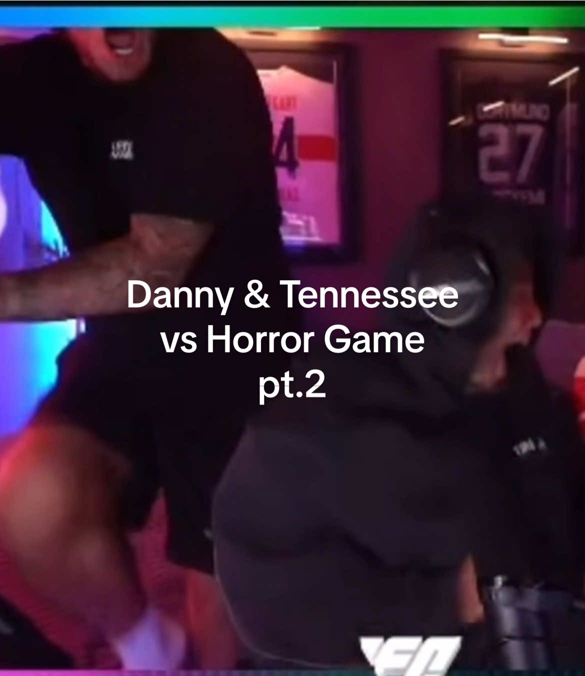 Still think Danny was more scared than Tenn even without the headphones😭 #tennesseethresh #dannyaarons #dannyandtennessee #ukyt #horrorgame  @tennesseethresh @Danny Aarons @dannyaaronslive 
