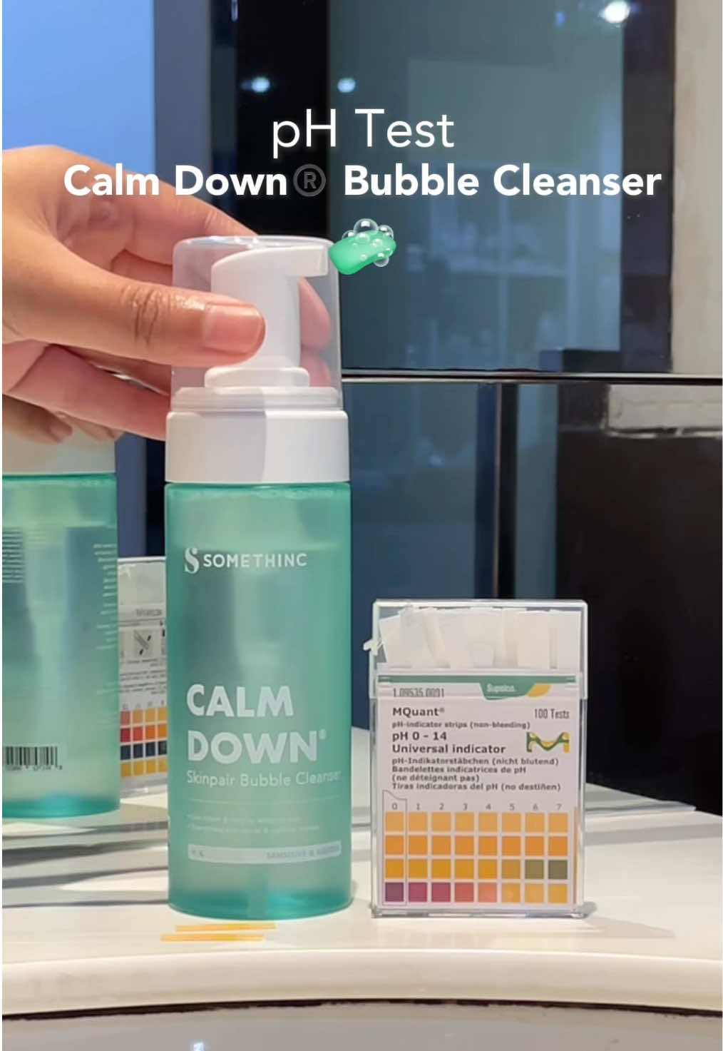 Mari kita test, pH Calm Down Bubble Cleanser🧼🫧  #Somethinc #PakaiSomethinc 