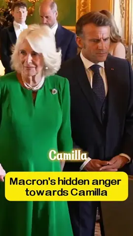 Macron’s hidden anger towards Camilla!!#fyp #fypシ #usa_tiktok #celebrity #royal #queencamilla #macron 