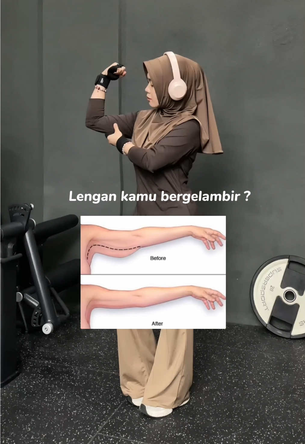 Di rumah aja tapi bisa kecilin lengan ? Bisa dong, lakuin latihan ini 3-4x seminggu. Tips nya kalau gak punya dumbbell kalian bisa ganti pakai botol air minum, selamat mencoba 🫵🏻😎