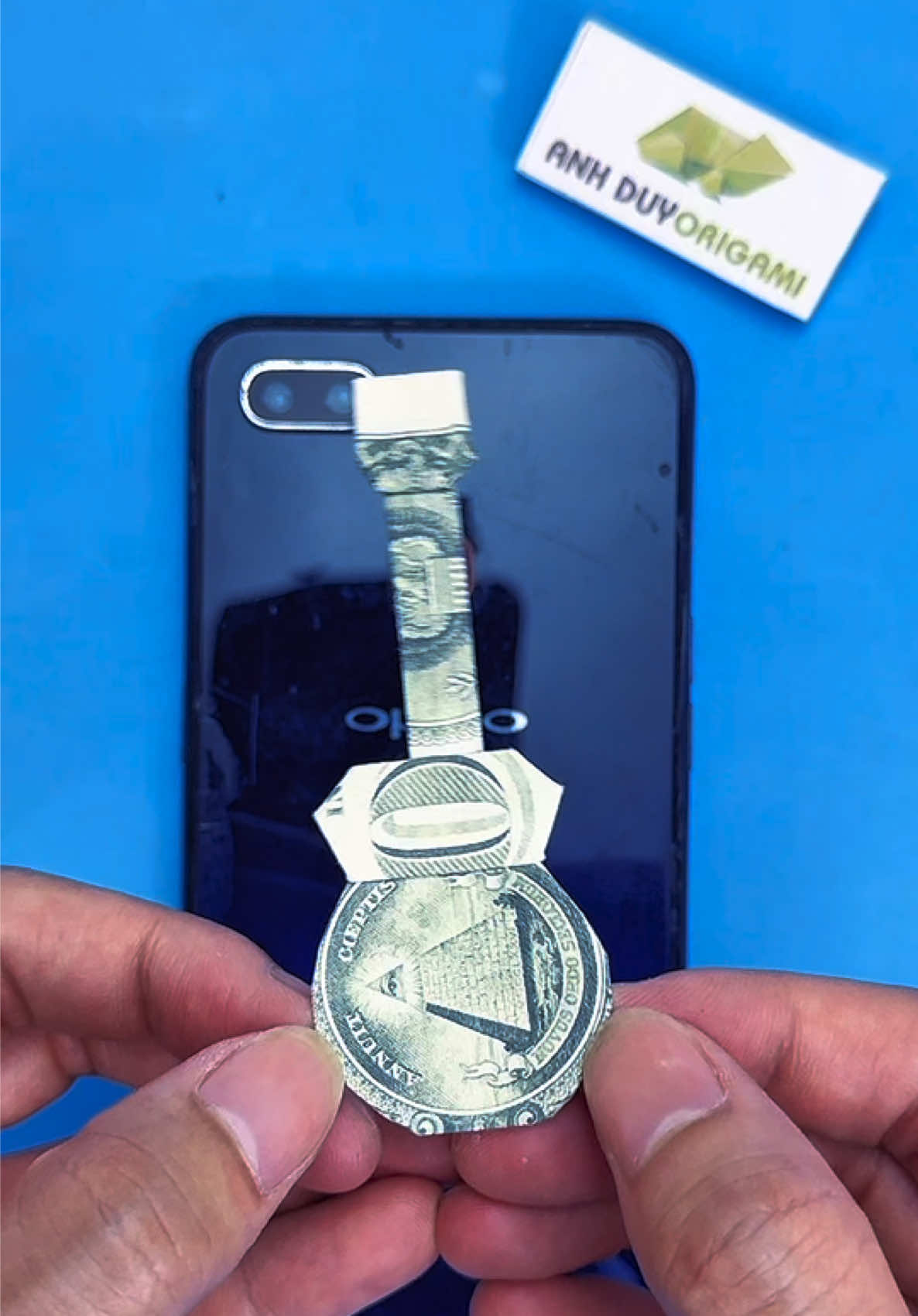 Dollar bill origami easy guitar #anhduyorigami #moneyorigami #easyorigami #trending2025 #origami 