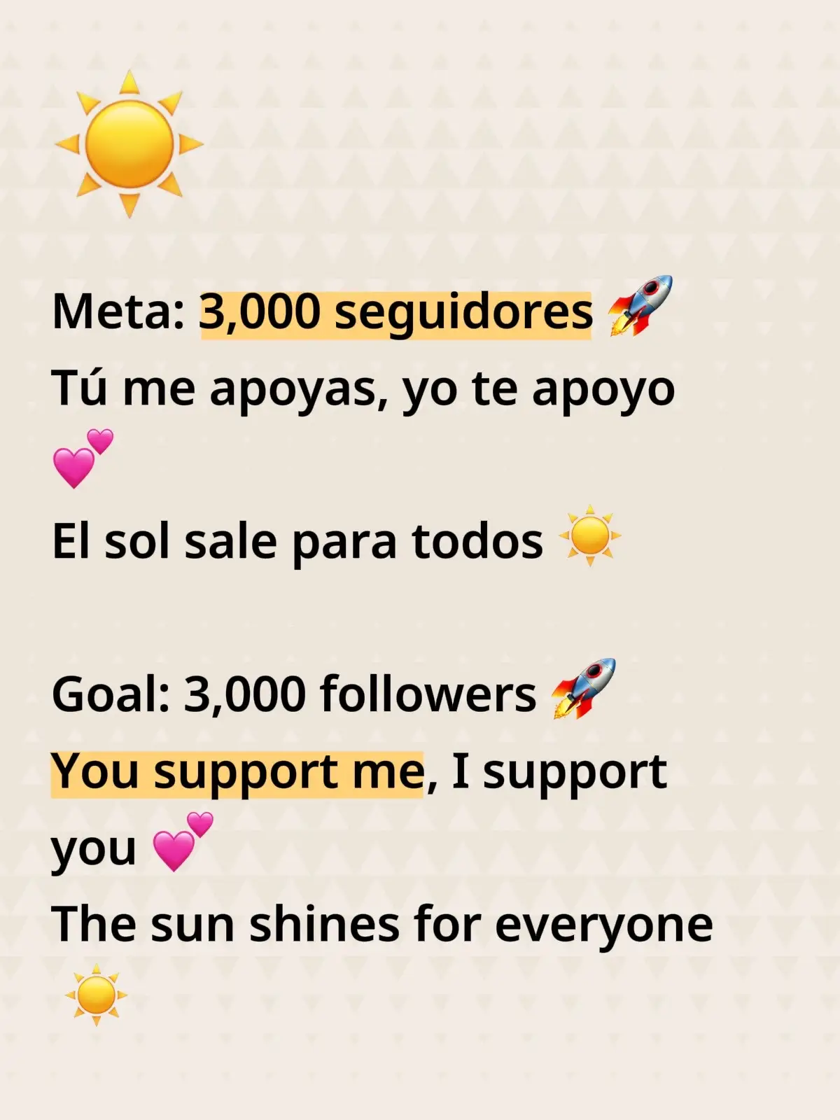 Deja tu meta en Los commentarios #apoyomutuo❤💜 #followtrain #meta #comunidad #buildacommunity 