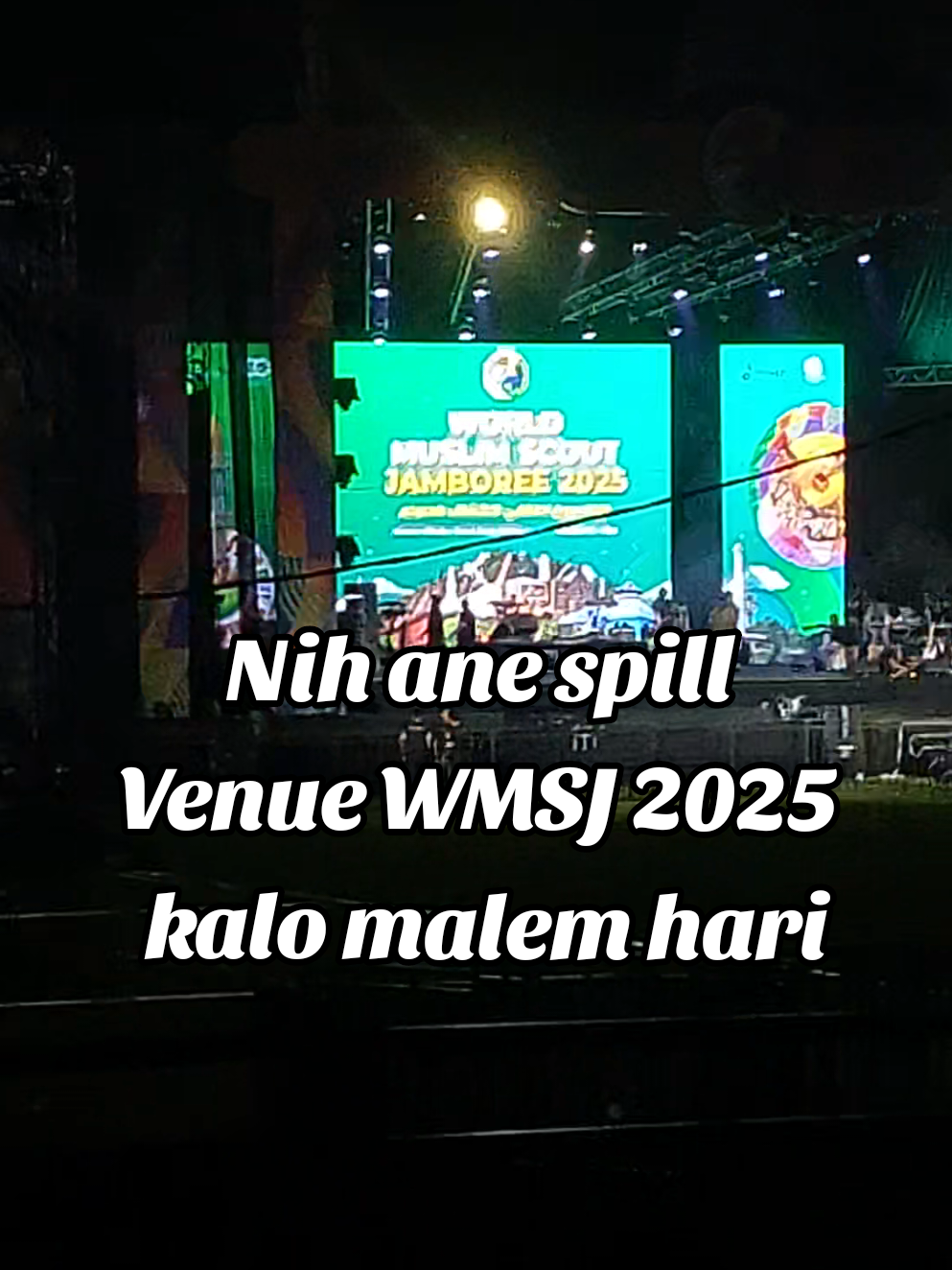Penampakan malam hari venue wmsj 2025 | buperta cibubur. #wmsj2025 #worldmuslimscoutjamboree2025 #scoutrealy #100tahungontor #jamboremuslimdunia 