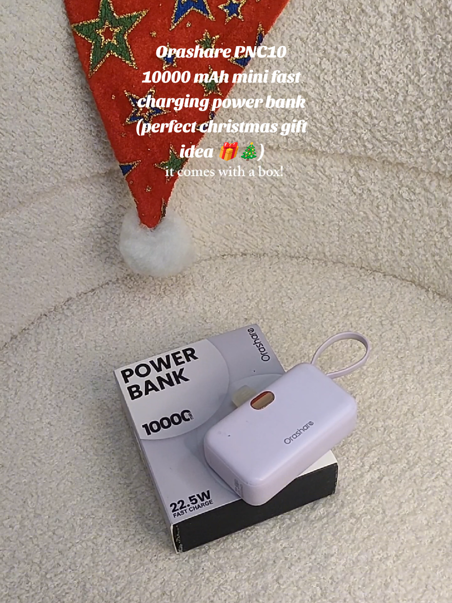 Christmas gift reco alert! 🎁 Orashare PNC10 10000 mAh  mini fast charging power bank ⚡ ✓ lightweight, mini, and compact ✓ fast charging ✓ LED digital display  ✓ for type-c and iPhone users ✓ no need extra cable or connector  grab yours now and wrap it out! 🎁🎄 #giftideas #orashare #orasharepowerbank #minipowerbank #tiktokmademebuyit 