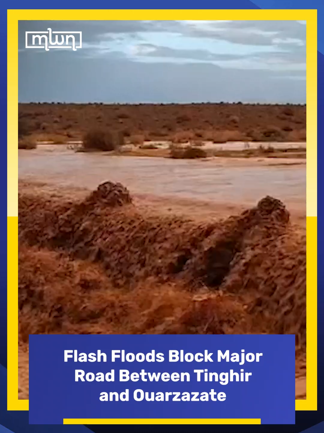 Heavy thunderstorms have caused severe flooding on National Road 10, completely obstructing traffic between Tinghir and Ouarzazate. The flash floods are disrupting all vehicle movement along this route connecting the two cities. #morocco #world #news #flood #tinghir #mwn #moroccoworldnews