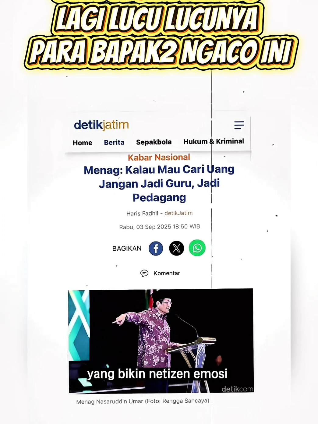 VIRAL! Maraknya BAPAK2 yang ngomongnya ga dijaga!! #fyp #viral #boomer #menteriagama #bahasainggris 