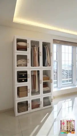 [CAPTION] lemari antbox plastik modern dengan pintu transparan kapasitas besar 6 sampai 15 box lengkap gantungan anti debu dan anti air bikin pakaian lebih rapi dan aman buruan beli sekarang sebelum stok habis [HASHTAG] #lemariantbox #lemariplastik #lemaribaju #lemarigantungan #lemariminimalis           