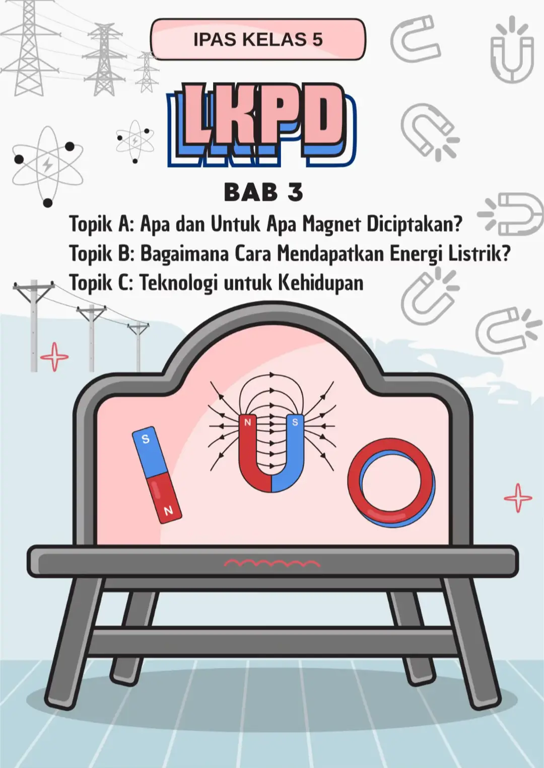 Topik A : Apa dan untuk apa magnet diciptakan? Topik B : Bagaimana cara mendapatkan energi listrik? Topik C : Teknologi untuk kehidupan  ⚡️🧲 #lkpdipaskelas5 #magnet #listrik #teknologi #fyppppppppppppppppppppppp 
